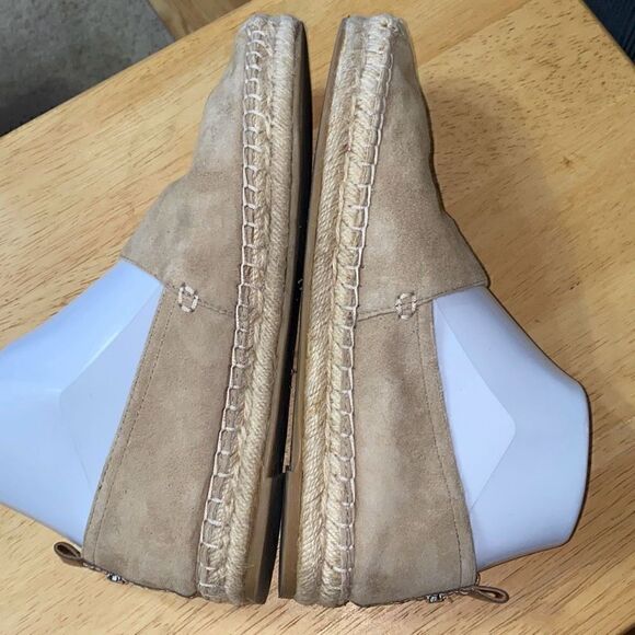 Sam Edelman Carrin Platform Espadrilles tan suede leather 7.5W - Picture 4 of 8